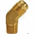 Dixon Tube Elbow, 1/4 in Nominal, SAE Flare x MNPT, Brass 159F-4-4